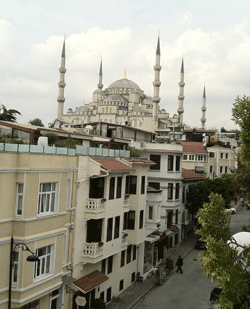 Blue Mosque from Hotel Azade